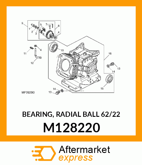 BEARING, RADIAL BALL 62/22 M128220