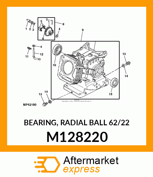 BEARING, RADIAL BALL 62/22 M128220