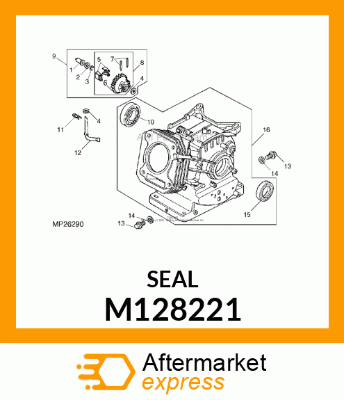 SEAL, OIL 22 X 35 X 6 M128221