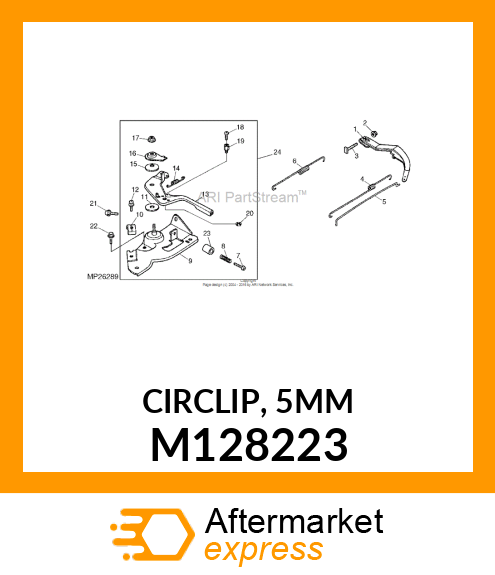 CIRCLIP, 5MM M128223