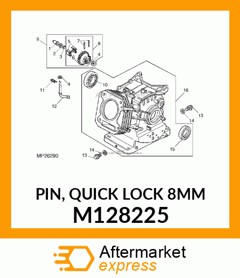 PIN, QUICK LOCK 8MM M128225