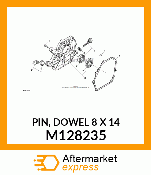 PIN, DOWEL 8 X 14 M128235