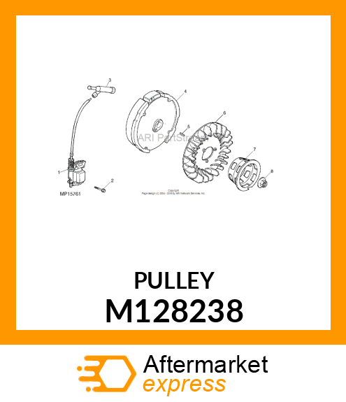 PULLEY, PULLEY, STARTER M128238