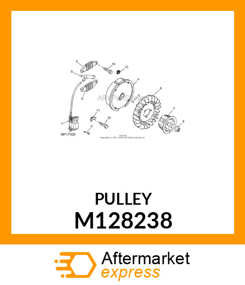 PULLEY, PULLEY, STARTER M128238