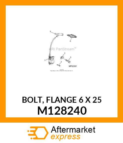 BOLT, FLANGE 6 X 25 M128240