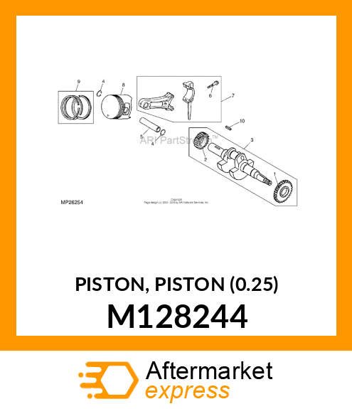 PISTON, PISTON (0.25) M128244