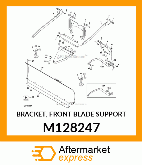 BRACKET, FRONT BLADE SUPPORT M128247