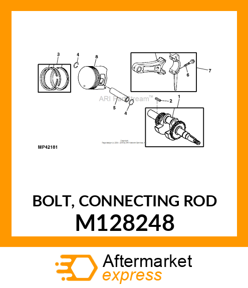 BOLT, CONNECTING ROD M128248