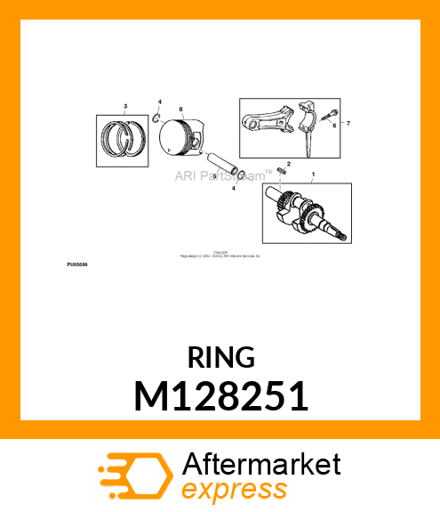 CLIP, PISTON PIN 13MM M128251