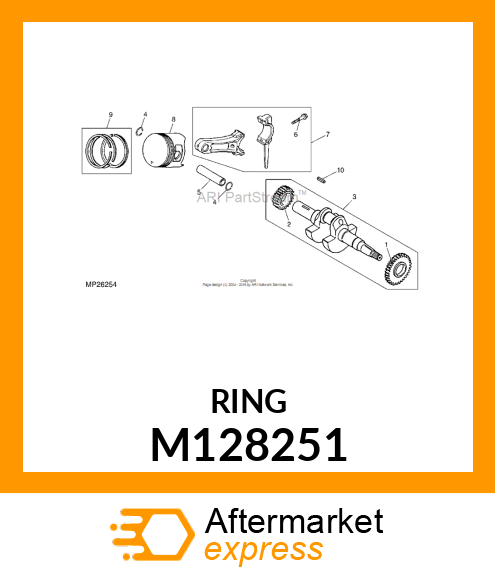 CLIP, PISTON PIN 13MM M128251