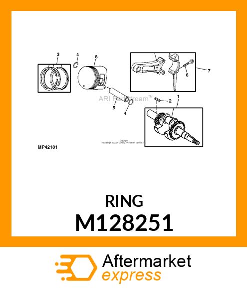 CLIP, PISTON PIN 13MM M128251