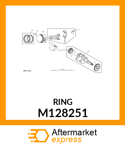 CLIP, PISTON PIN 13MM M128251