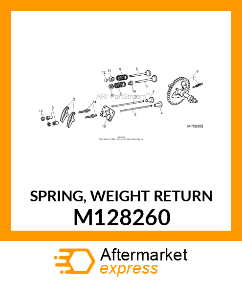 SPRING, WEIGHT RETURN M128260