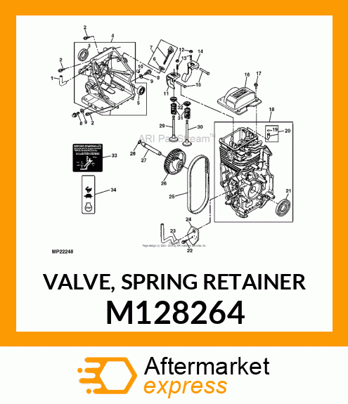 VALVE, SPRING RETAINER M128264