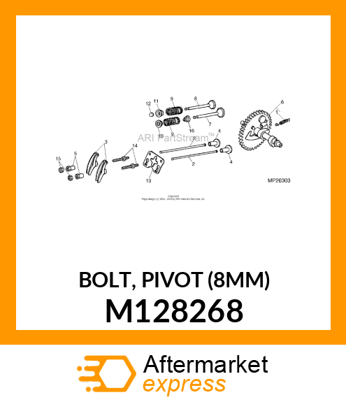 BOLT, PIVOT (8MM) M128268