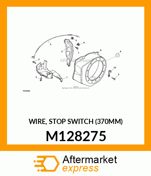 WIRE, STOP SWITCH (370MM) M128275