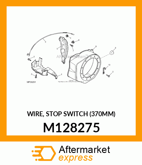 WIRE, STOP SWITCH (370MM) M128275