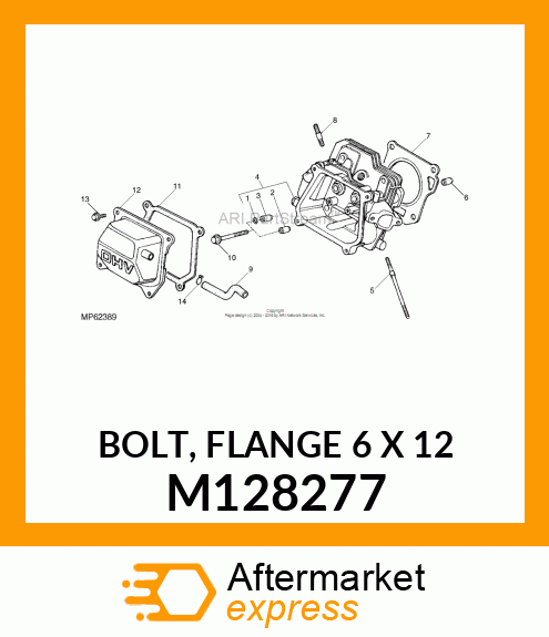 BOLT, FLANGE 6 X 12 M128277