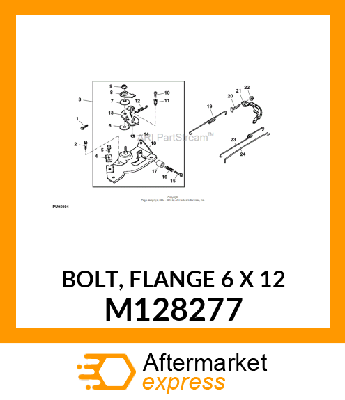 BOLT, FLANGE 6 X 12 M128277