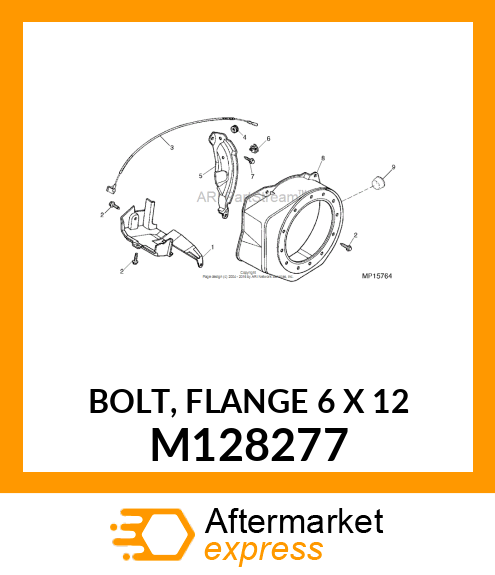 BOLT, FLANGE 6 X 12 M128277