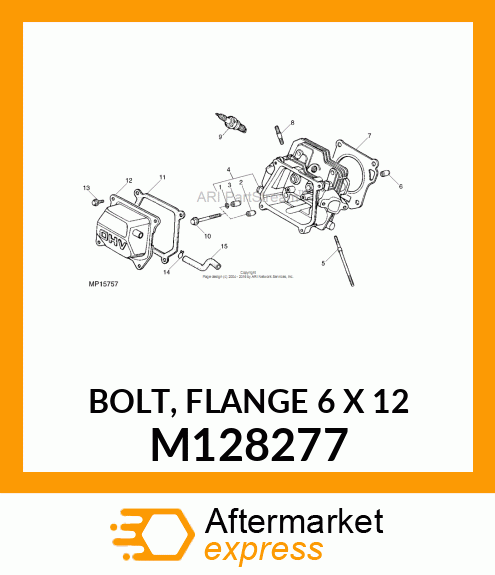 BOLT, FLANGE 6 X 12 M128277