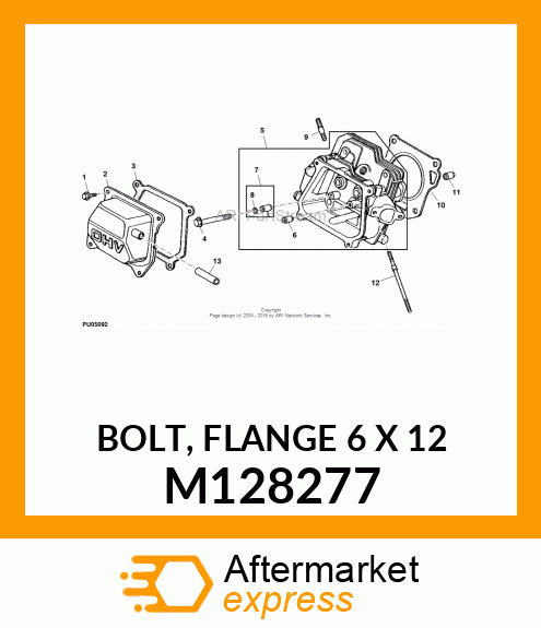 BOLT, FLANGE 6 X 12 M128277