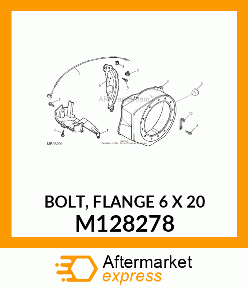 BOLT, FLANGE 6 X 20 M128278