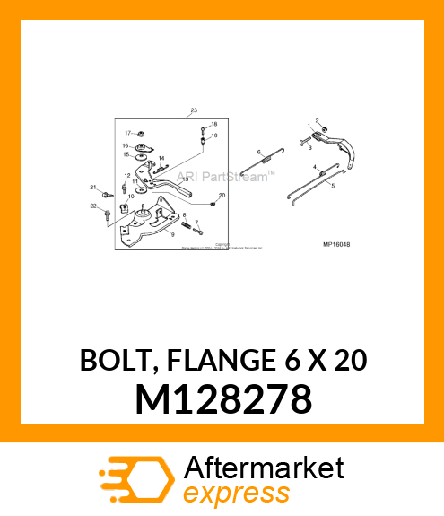 BOLT, FLANGE 6 X 20 M128278