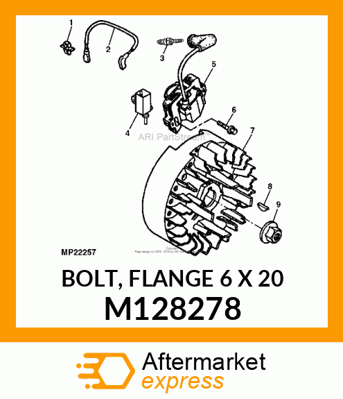 BOLT, FLANGE 6 X 20 M128278