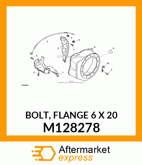 BOLT, FLANGE 6 X 20 M128278