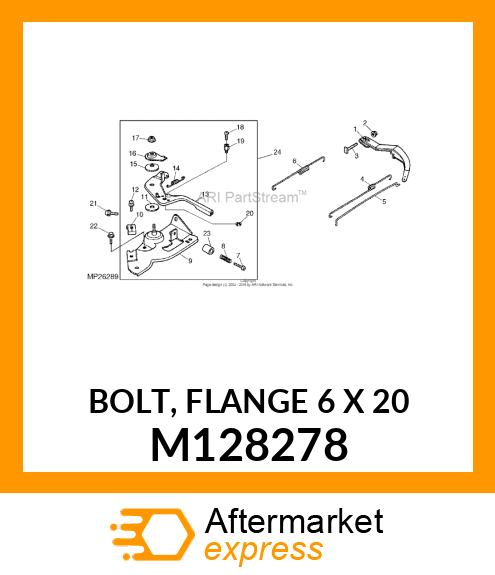 BOLT, FLANGE 6 X 20 M128278