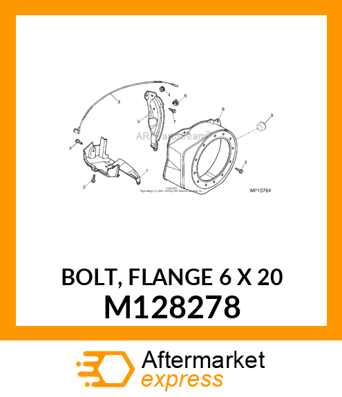 BOLT, FLANGE 6 X 20 M128278