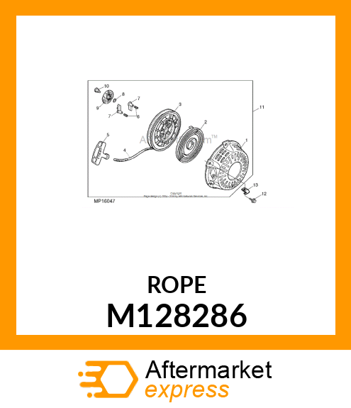 ROPE, RECOIL STARTER M128286