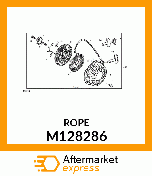 ROPE, RECOIL STARTER M128286