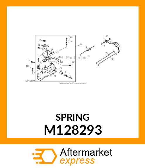 SPRING, THROTTLE RETURN M128293