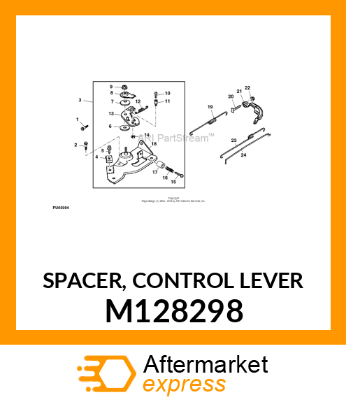 SPACER, CONTROL LEVER M128298