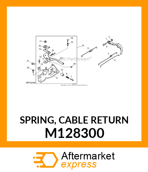 SPRING, CABLE RETURN M128300