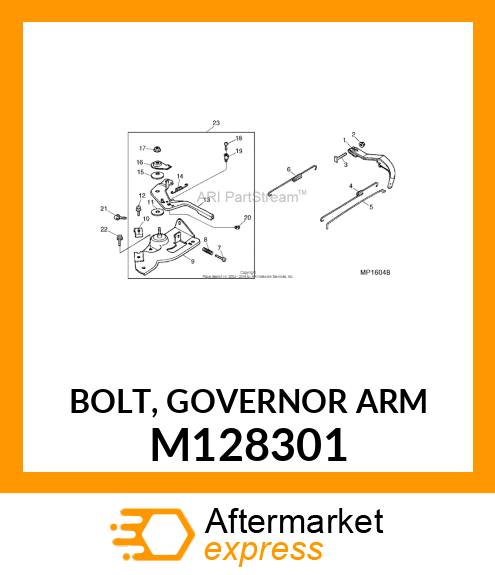 BOLT, GOVERNOR ARM M128301