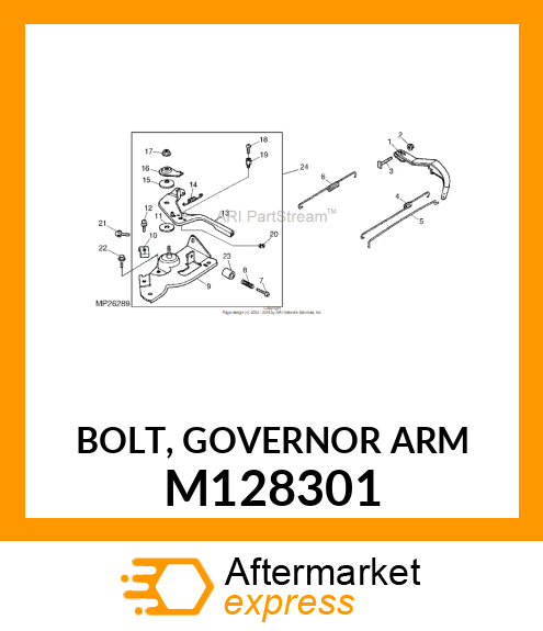 BOLT, GOVERNOR ARM M128301