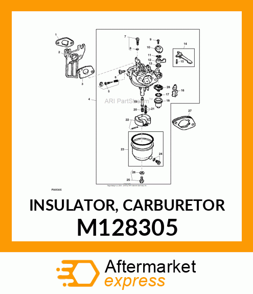 INSULATOR, CARBURETOR M128305