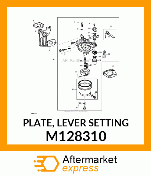 PLATE, LEVER SETTING M128310