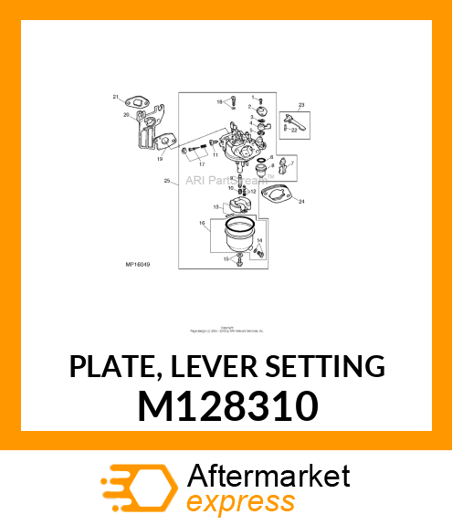 PLATE, LEVER SETTING M128310