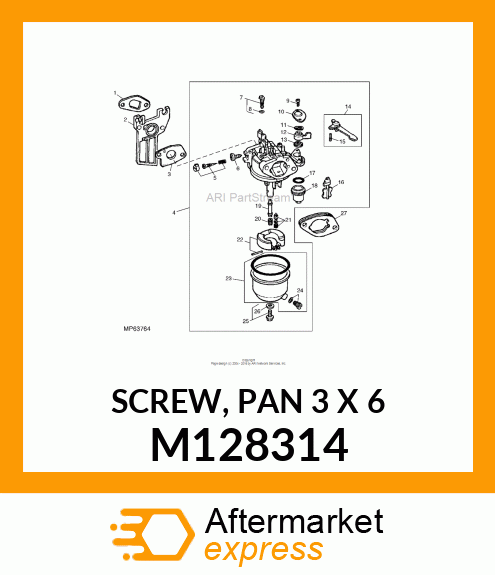 SCREW, PAN 3 X 6 M128314