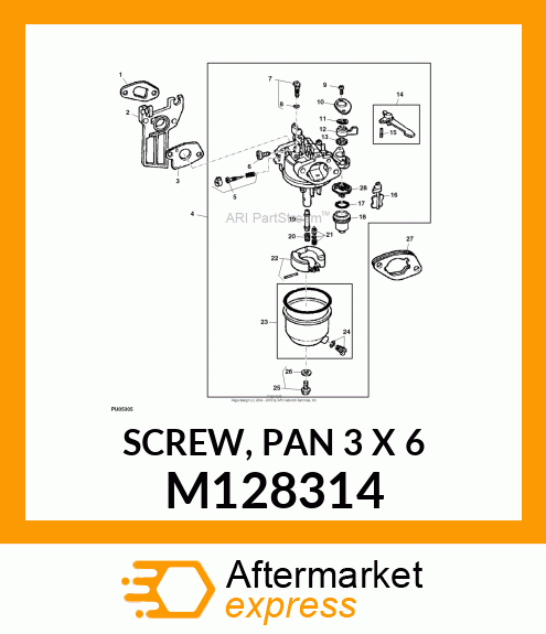 SCREW, PAN 3 X 6 M128314