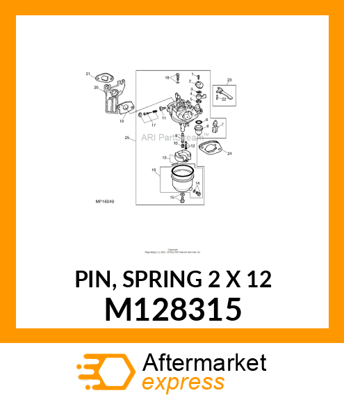 PIN, SPRING 2 X 12 M128315