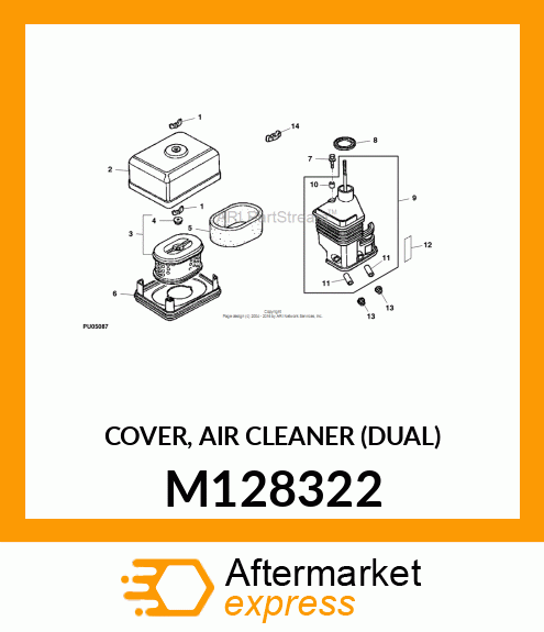 COVER, AIR CLEANER (DUAL) M128322