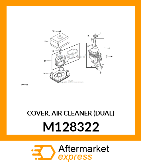 COVER, AIR CLEANER (DUAL) M128322