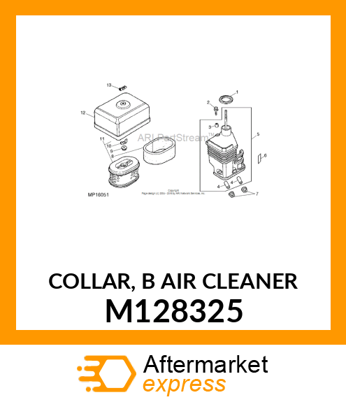 COLLAR, B AIR CLEANER M128325