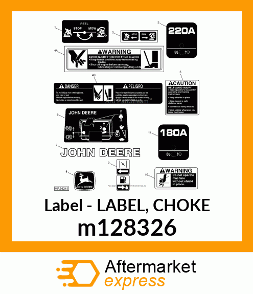 LABEL, CHOKE MARK m128326