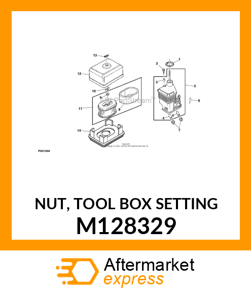 NUT, TOOL BOX SETTING M128329